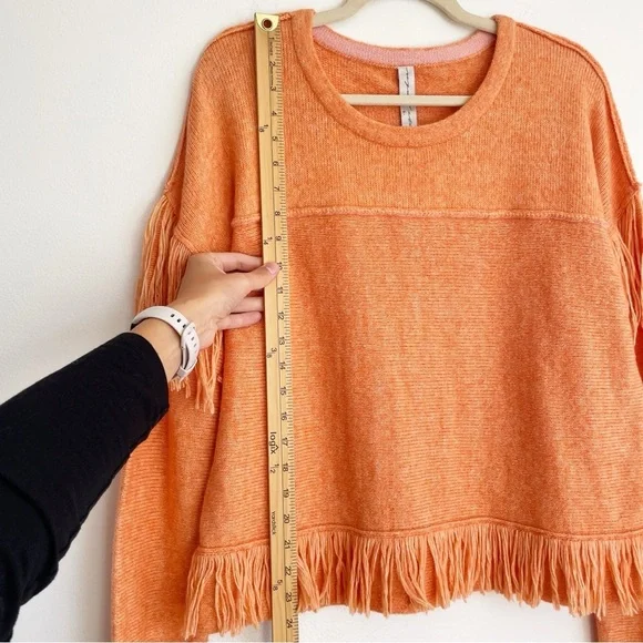 New Raquel Allegra women’s Fringe Western Sweater Knit Soft Designer Cowboy S